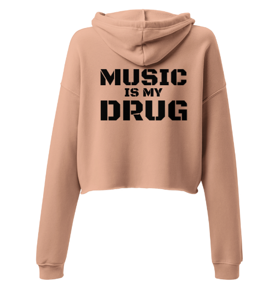 Techno Cropped Hoodie Music D