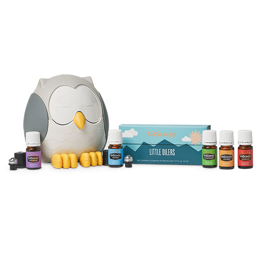 Little Oilers Premium Starter Kit with Feather the Owl Ultrasonic Diffuser