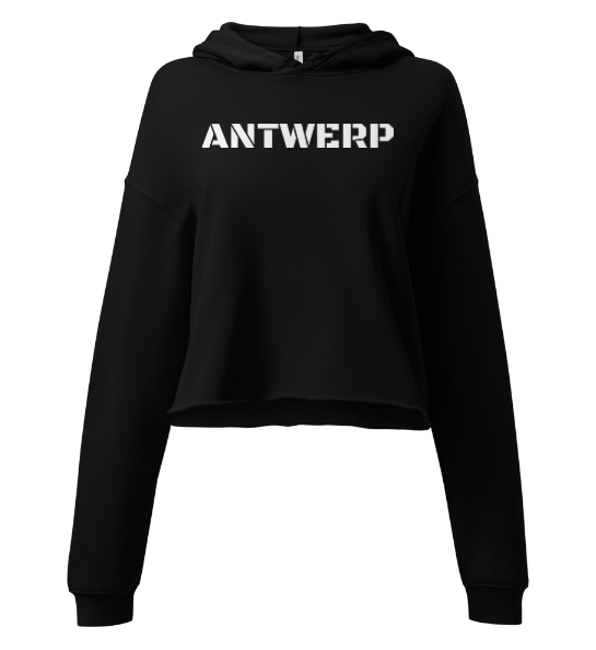 Antwerp Cropped Hoodie Stone