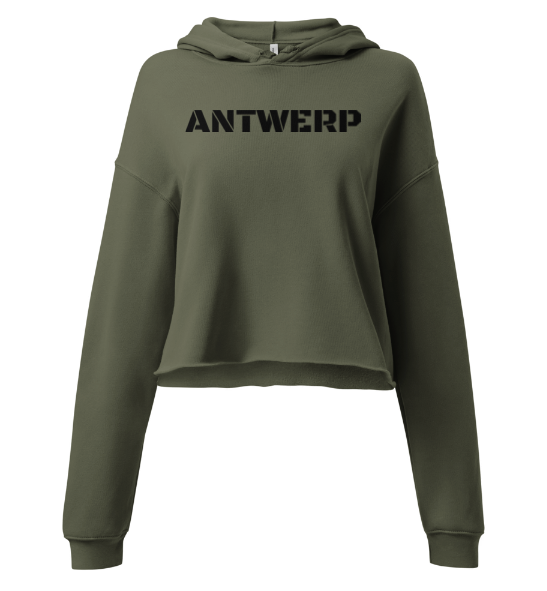 Antwerp Cropped Hoodie Stone