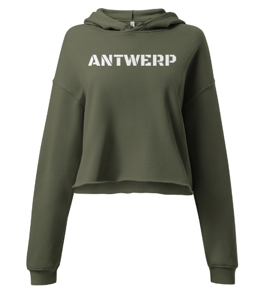 Antwerp Cropped Hoodie Stone