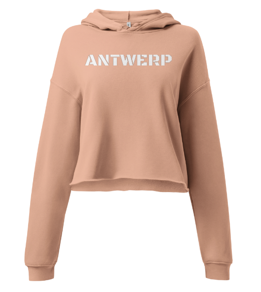 Antwerp Cropped Hoodie Stone