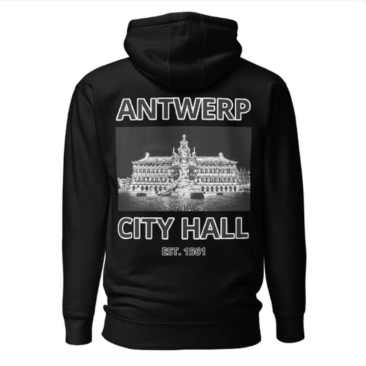 Antwerp Hoodie "City Hall" ( Embroidered Front )