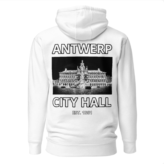 Antwerp Hoodie "City Hall" ( Embroidered Front )