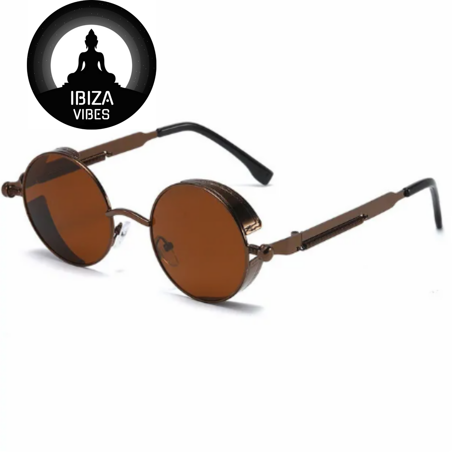 Ibiza Eyewear Round bronze &amp; brown Festival Hippie