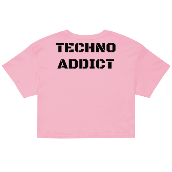 Techno Cropped T-shirt Addict