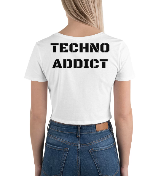 Techno Cropped T-shirt Addict