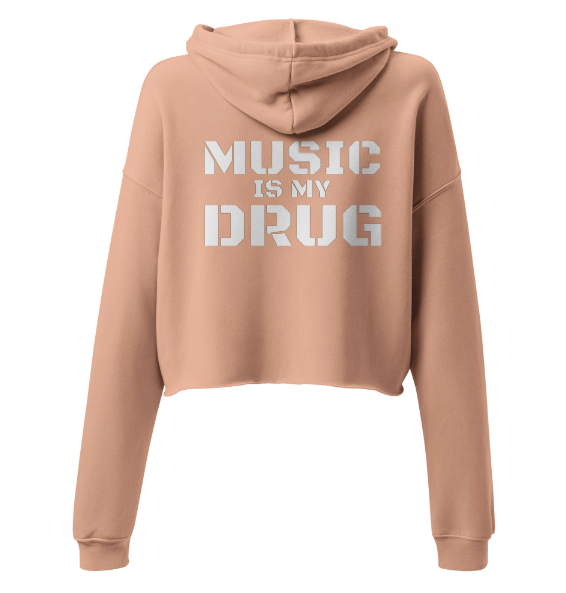 Techno Cropped Hoodie Music D