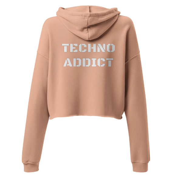 Techno Cropped Hoodie Addict