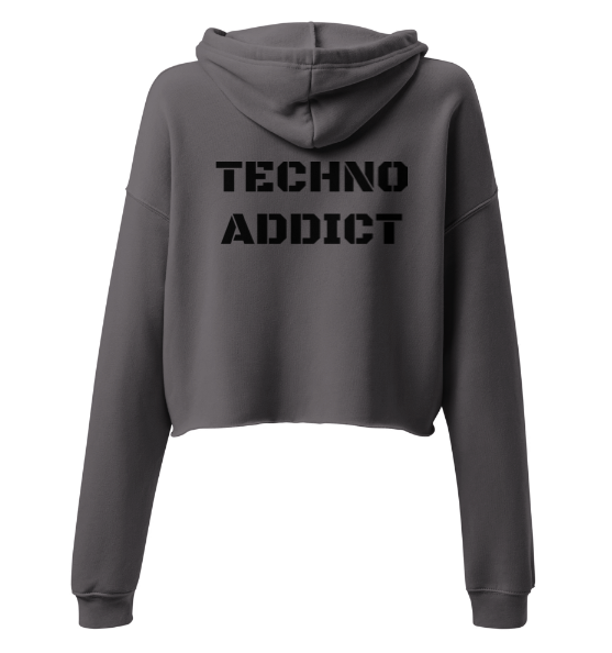 Techno Cropped Hoodie Addict