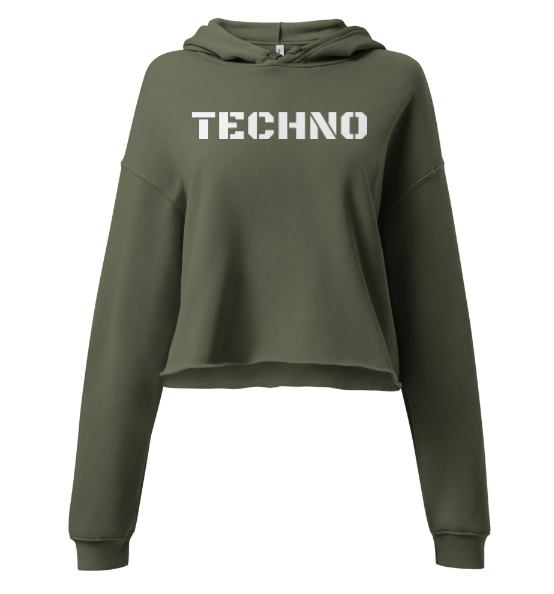 Techno Cropped Hoodie Classic