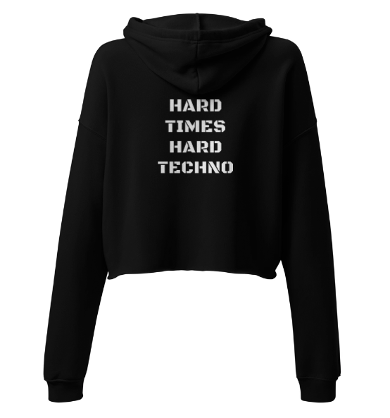 Techno Cropped Hoodie Hard Times