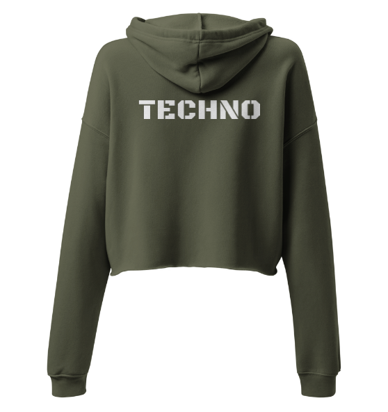 Techno Cropped Hoodie Horizon