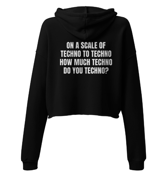 Techno Cropped Hoodie Scale