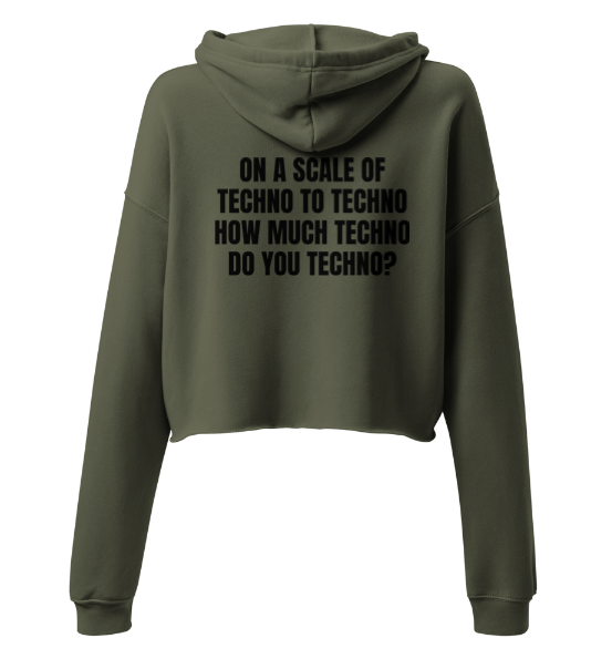 Techno Cropped Hoodie Scale