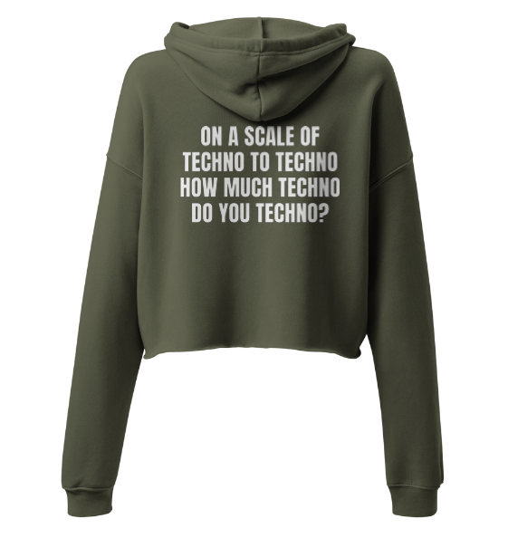 Techno Cropped Hoodie Scale