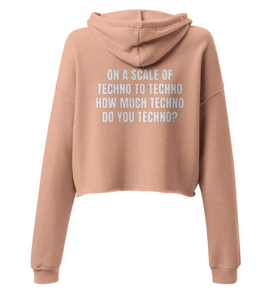 Techno Cropped Hoodie Scale