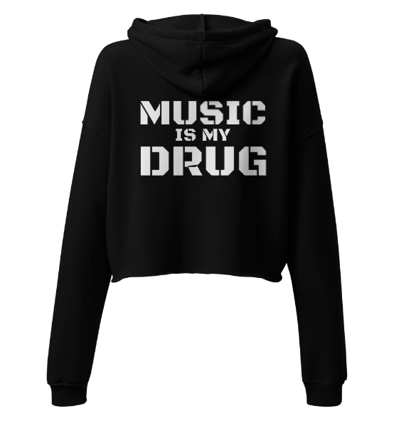 Techno Cropped Hoodie Music D