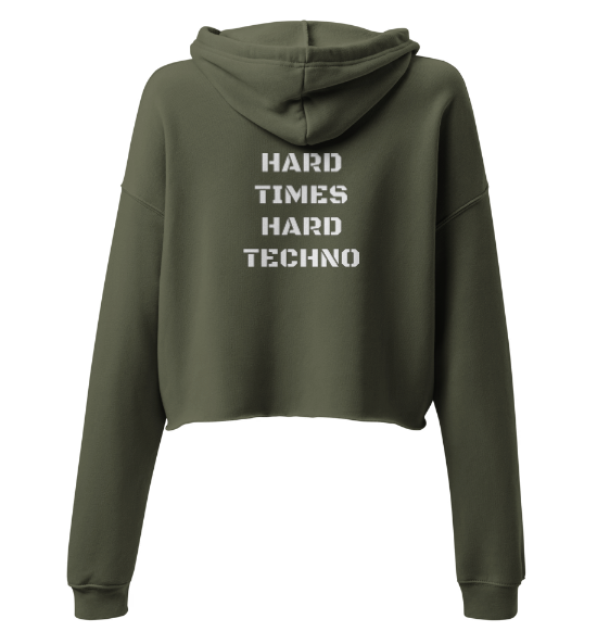 Techno Cropped Hoodie Hard Times