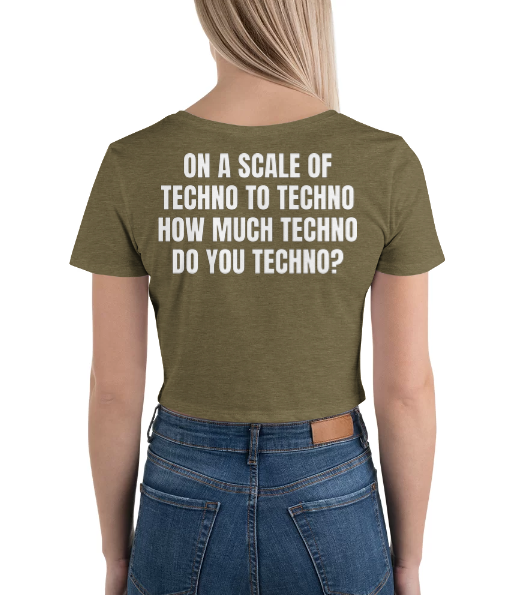 Techno Cropped T-shirt Scale