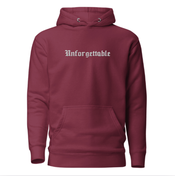 Unforgettable Hoodie "Memoria" (Embroidered Front & Side)