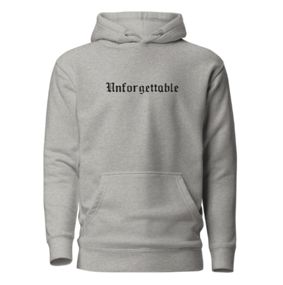Unforgettable Hoodie "Memoria" (Embroidered Front & Side)