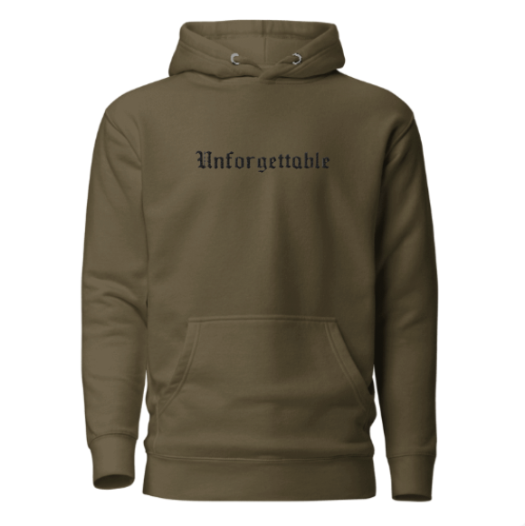 Unforgettable Hoodie "Memoria" (Embroidered Front & Side)