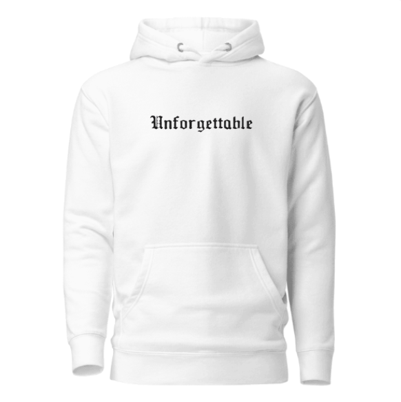 Unforgettable Hoodie "Memoria" (Embroidered Front & Side)
