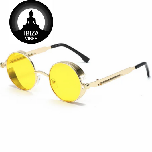 Ibiza Eyewear Round gold & yellow Festival Hippie