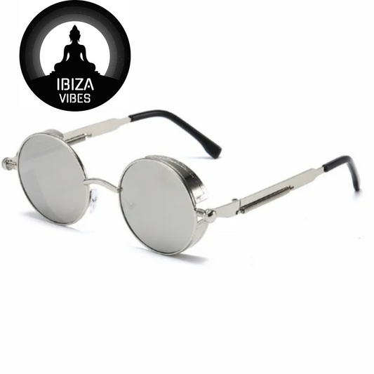 Ibiza Eyewear Round silver & grey Festival Hippie