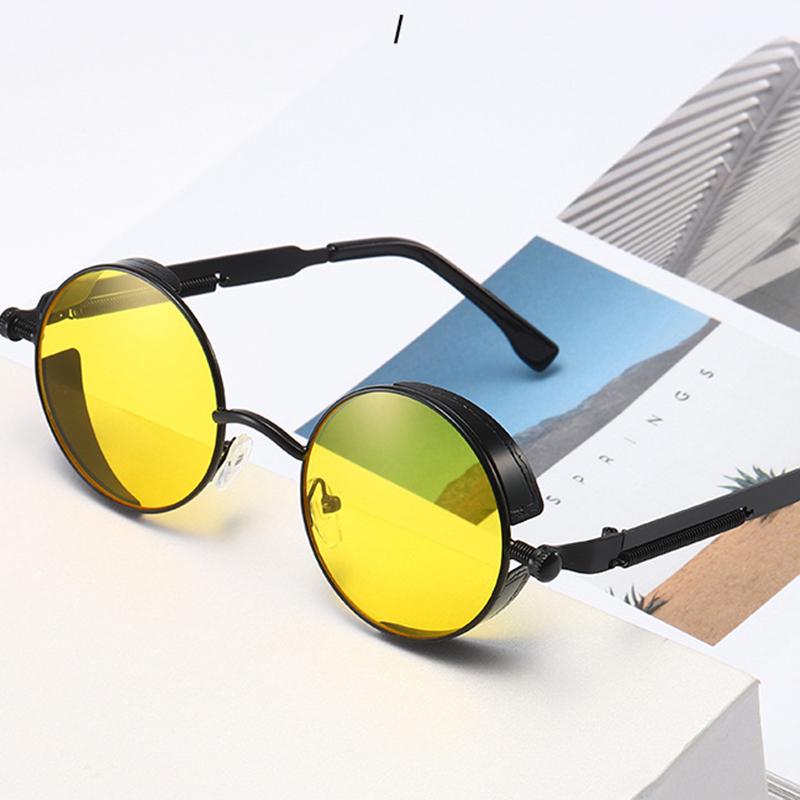 Ibiza Eyewear Round black & yellow "Festival-Hippie"