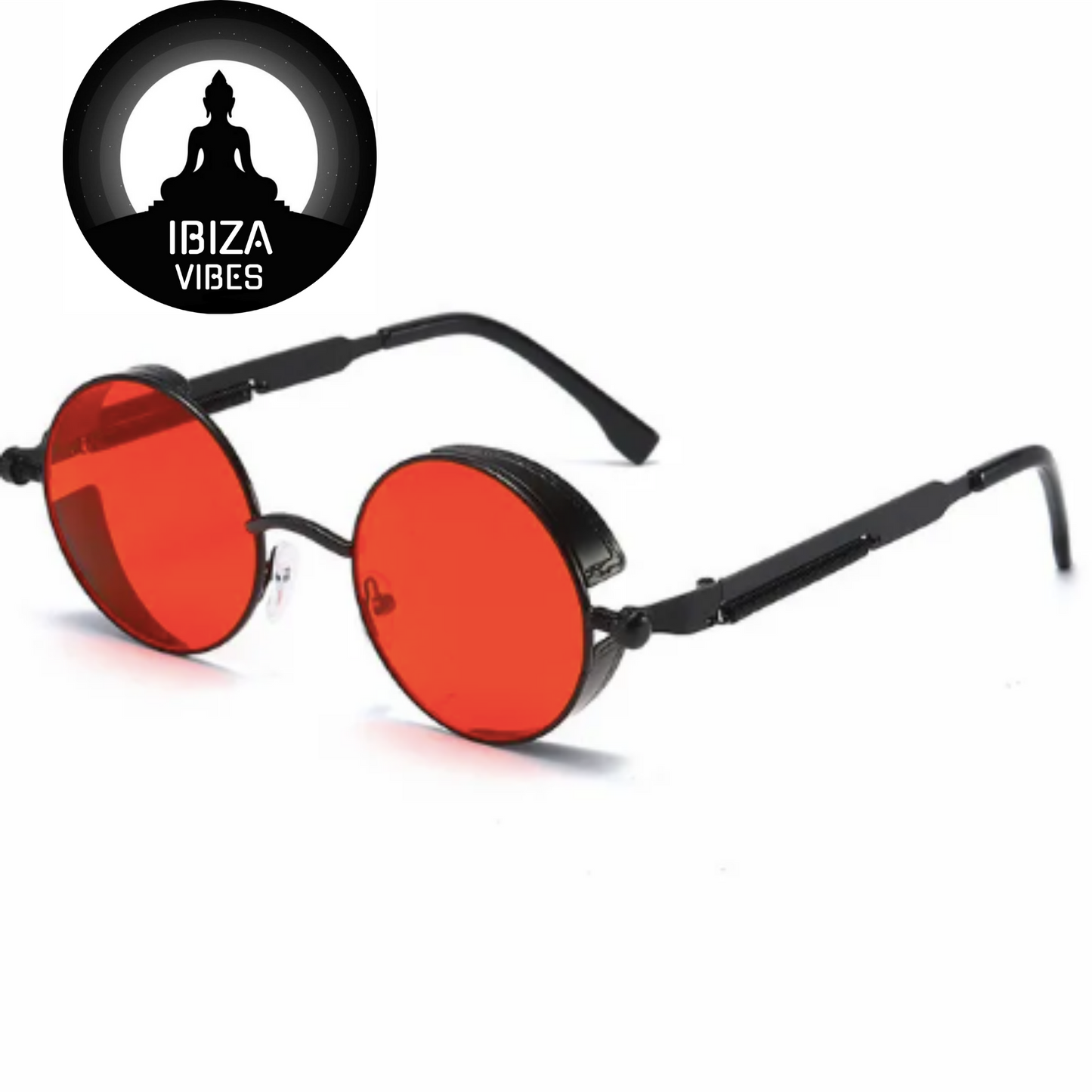 Ibiza Eyewear Round black &amp; red Festival Hippie